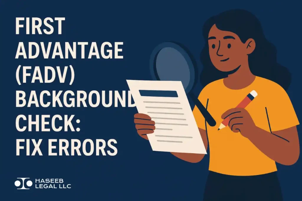 First Advantage (FADV) Background Check: Fix Errors