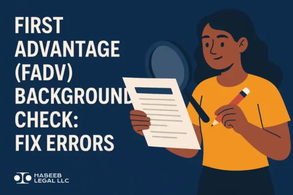 First Advantage (FADV) Background Check: Fix Errors